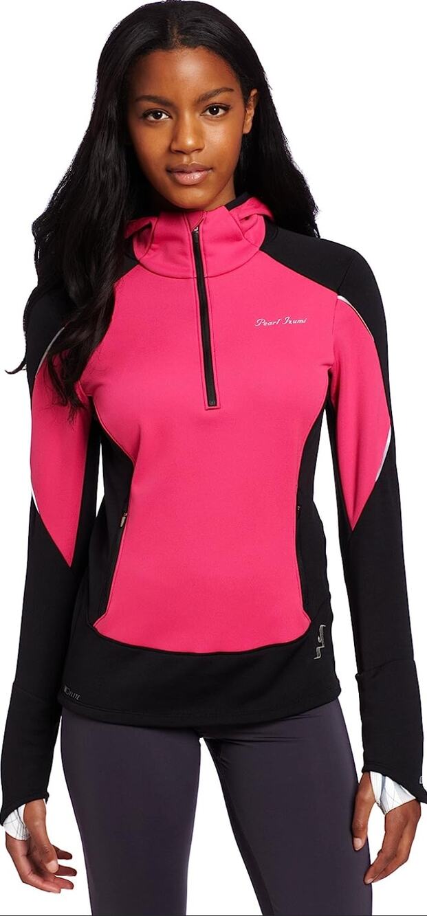 Pearl Izumi Women’s Black Infinity Windblocking Pink Hoody Pullover